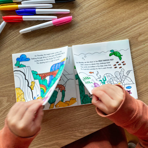 Natural Wonders Tales - Reusable Colouring Book