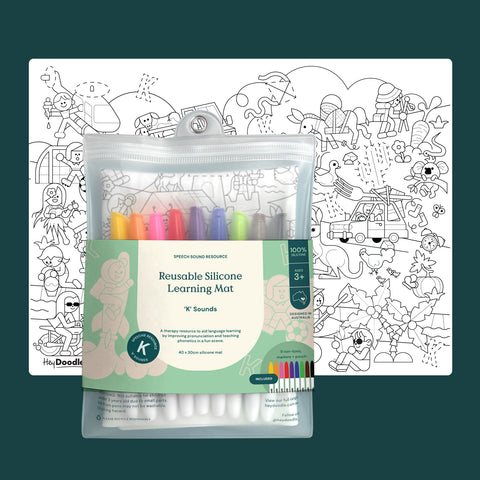 'K' Sounds Speech Therapy Colouring & Doodle Mat