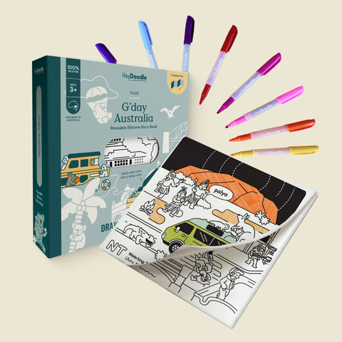 G'day Australia Tales - Reusable Colouring Book