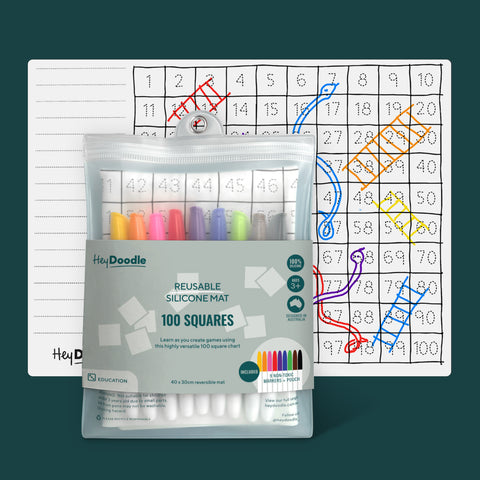 100 Squares Classic Colouring & Doodle Mat