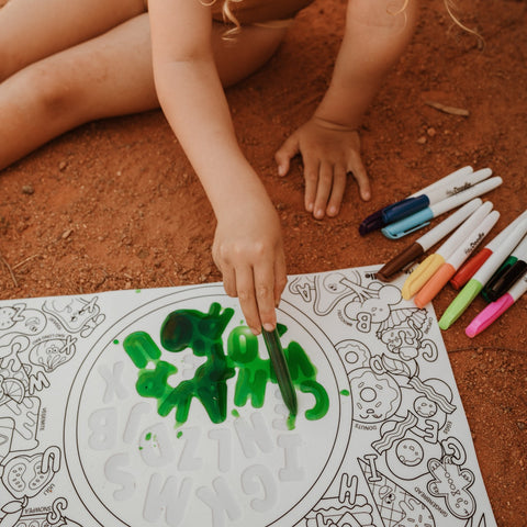 Alphabet Soup Sensory Colouring & Doodle Mat