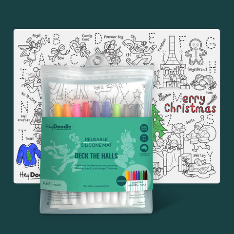 Deck The Halls Classic Colouring & Doodle Mat