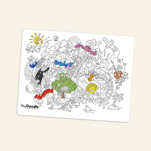 Classic Colouring & Doodle Mat (Single Mat Only) Brighter Days