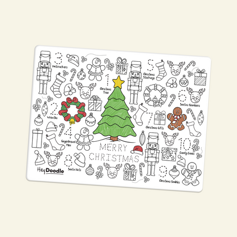 Classic Colouring & Doodle Mat (Single Mat Only) Jingle Bells