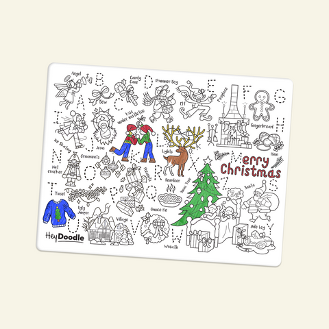 Classic Colouring & Doodle Mat (Single Mat Only) Deck The Halls