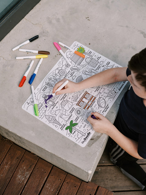 Icons of Aotearoa Classic Colouring & Doodle Mat