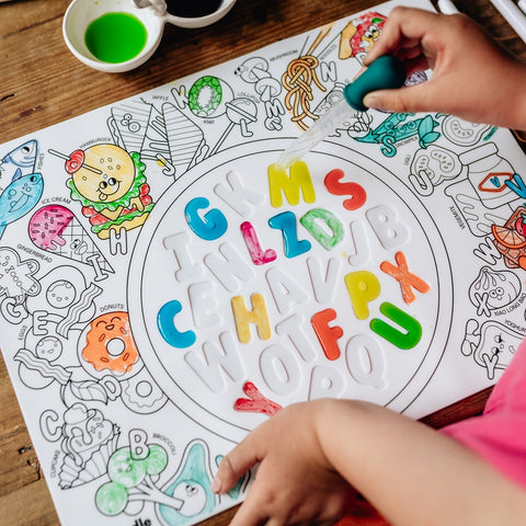 Alphabet Soup Sensory Colouring & Doodle Mat