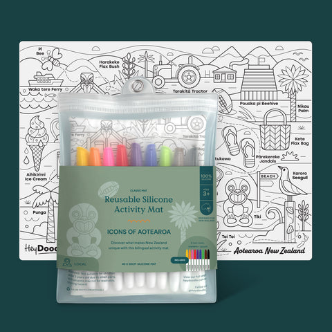 Icons of Aotearoa Classic Colouring & Doodle Mat