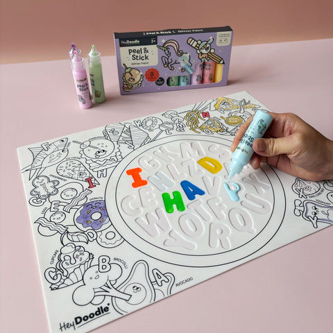 Peel & Stick Glitter Paint - Easy Peel and Stickable Colours