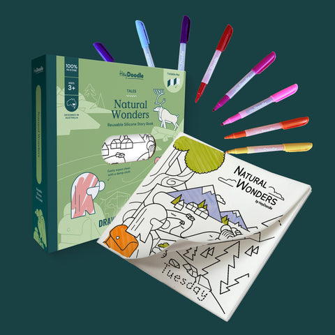 Natural Wonders Tales - Reusable Colouring Book