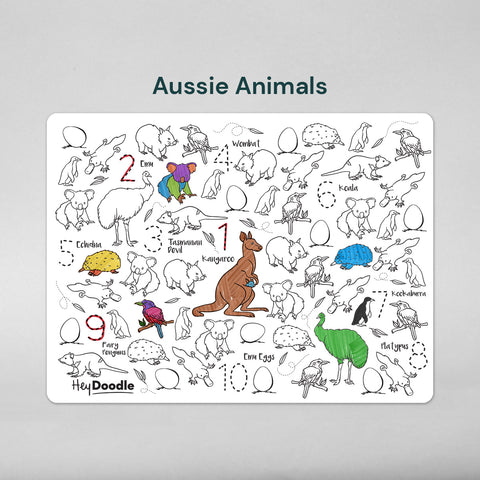 Aussie Animals Classic Colouring & Doodle Mat