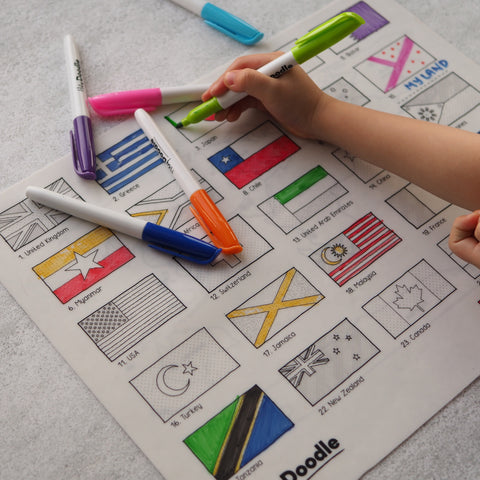 World Countries Classic Colouring & Doodle Mat