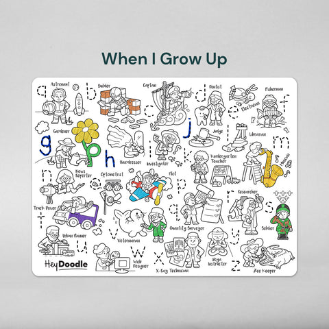 When I Grow Up Classic Colouring & Doodle Mat